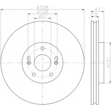 8DD 355 115-161 HELLA Тормозной диск