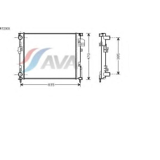 RT2303 AVA Радиатор, охлаждение двигателя