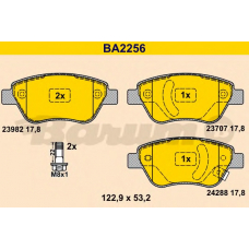 BA2256 BARUM Комплект тормозных колодок, дисковый тормоз
