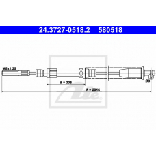 24.3727-0518.2 ATE Трос, стояночная тормозная система