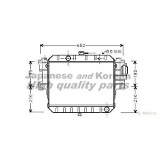 D551-25 ASHUKI Радиатор, охлаждение двигателя