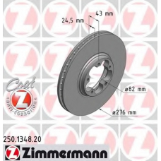 250.1348.20 ZIMMERMANN Тормозной диск