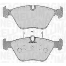 363916060153 MAGNETI MARELLI Комплект тормозных колодок, дисковый тормоз