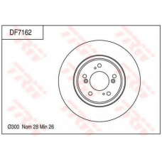 DF7162 TRW Тормозной диск