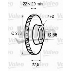 186296 VALEO Тормозной диск