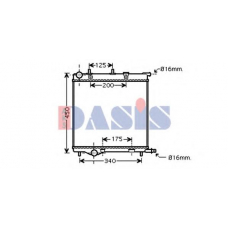 160113N AKS DASIS Радиатор, охлаждение двигателя