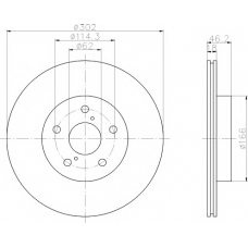 8DD 355 106-261 HELLA PAGID Тормозной диск