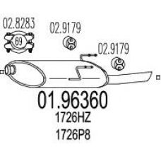 01.96360 MTS Глушитель выхлопных газов конечный