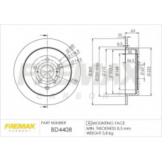 BD-4408 FREMAX Тормозной диск