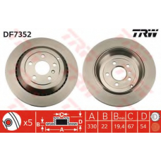 DF7352 TRW Тормозной диск