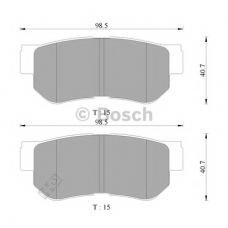 0 986 AB3 066 BOSCH Комплект тормозных колодок, дисковый тормоз