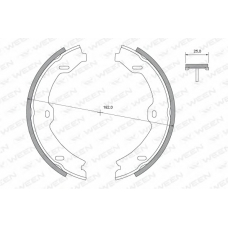152-2486 WEEN Комплект тормозных колодок, стояночная тормозная с