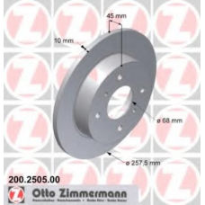 200.2505.00 ZIMMERMANN Тормозной диск