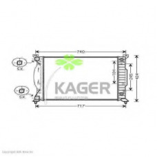 31-1632 KAGER Радиатор, охлаждение двигателя