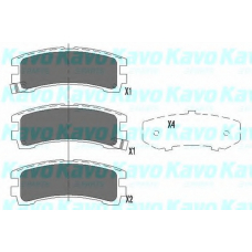 KBP-6549 KAVO PARTS Комплект тормозных колодок, дисковый тормоз