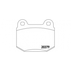 P 23 038 BREMBO Комплект тормозных колодок, дисковый тормоз