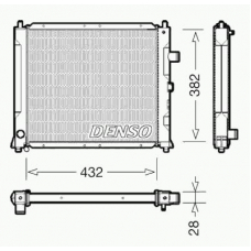 DRM24013 DENSO Радиатор, охлаждение двигателя