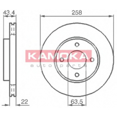 1032144 KAMOKA Тормозной диск