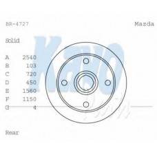 BR-4727 KAVO PARTS Тормозной диск