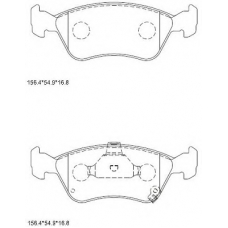 KD2797 ASIMCO Комплект тормозных колодок, дисковый тормоз