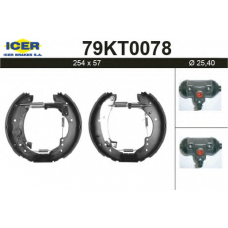 79KT0078 ICER Комплект тормозных колодок