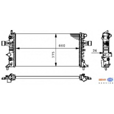 8MK 376 710-321 HELLA Радиатор, охлаждение двигателя