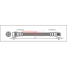 4110044 METZGER Тормозной шланг