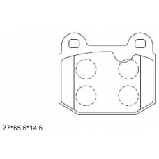 KD7743 ASIMCO Комплект тормозных колодок, дисковый тормоз