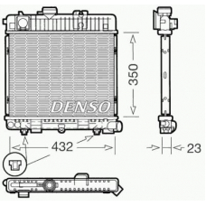 DRM05025 DENSO Радиатор, охлаждение двигателя