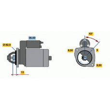 0 986 015 630 BOSCH Стартер