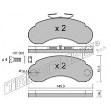 057.1 TRUSTING Комплект тормозных колодок, дисковый тормоз