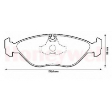 571465B BENDIX Комплект тормозных колодок, дисковый тормоз