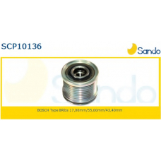SCP10136 SANDO Ременный шкив, генератор