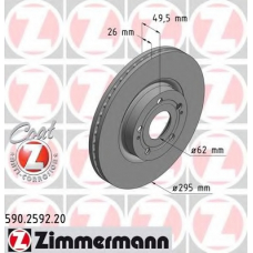 590.2592.20 ZIMMERMANN Тормозной диск