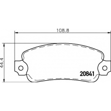 8DB 355 019-021 HELLA Комплект тормозных колодок, дисковый тормоз