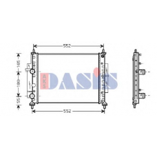 080027N AKS DASIS Радиатор, охлаждение двигателя