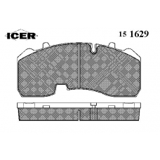 151629 ICER Комплект тормозных колодок, дисковый тормоз