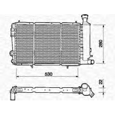 350213310000 MAGNETI MARELLI Радиатор, охлаждение двигателя