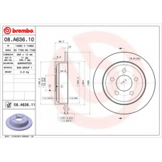 08.A636.10 BREMBO Тормозной диск