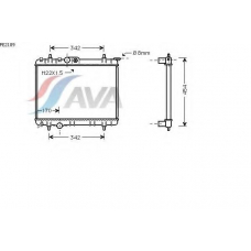 PE2189 AVA Радиатор, охлаждение двигателя