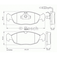 0 986 BB0 146 BOSCH Комплект тормозных колодок, дисковый тормоз