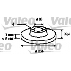 186654 VALEO Тормозной диск