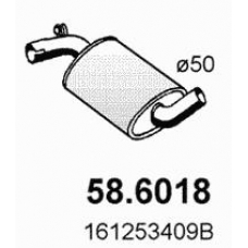 58.6018 ASSO Средний глушитель выхлопных газов