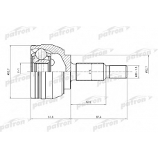 PCV1519 PATRON Шарнирный комплект, приводной вал