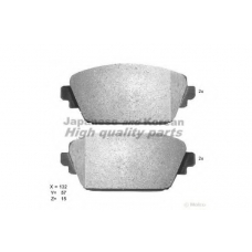 1080-2701 ASHUKI Комплект тормозных колодок, дисковый тормоз