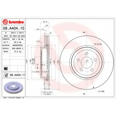 09.A404.10 BREMBO Тормозной диск