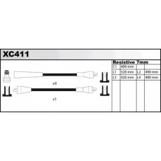 XC411 QUINTON HAZELL Комплект проводов зажигания