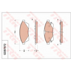 GDB7872 TRW Комплект тормозных колодок, дисковый тормоз