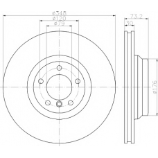 8DD 355 113-521 HELLA PAGID Тормозной диск