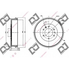 BR1094 DJ PARTS Тормозной барабан